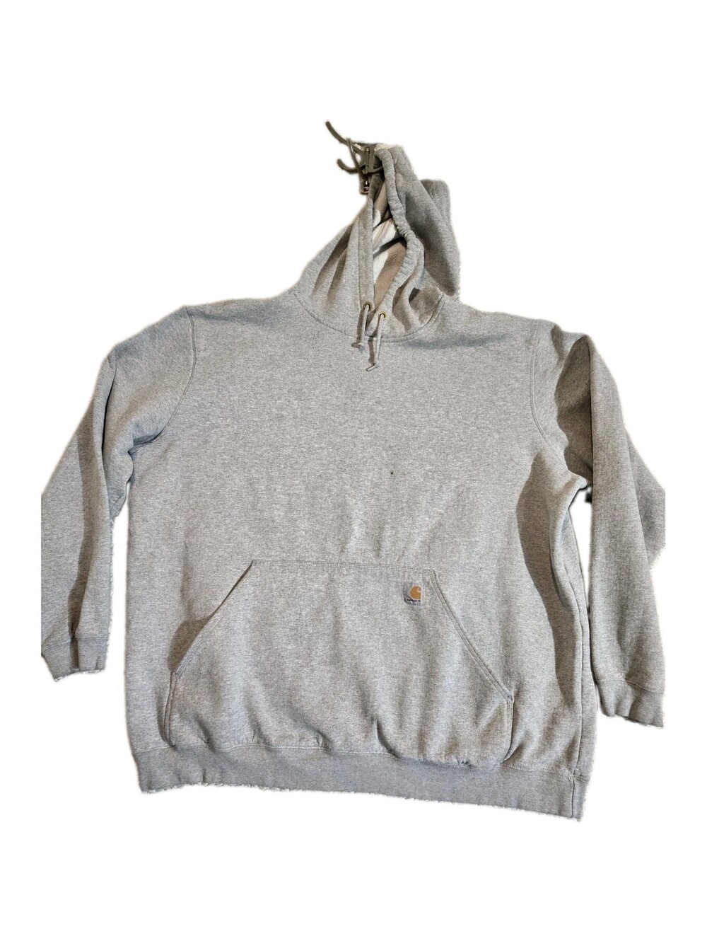 Carhartt Hoodie Mens 3XL Gray Original Fit Pullover Sweatshirt *flaw*